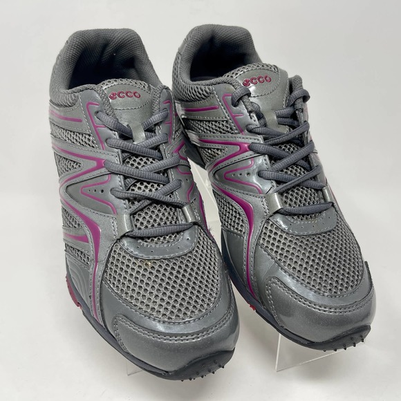 Ecco Training Sneakers Womens Sz 9 Gray Purple 1030:S1378 - Picture 4 of 12